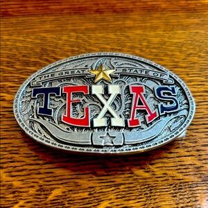Texas Belt Buckle with Star Design